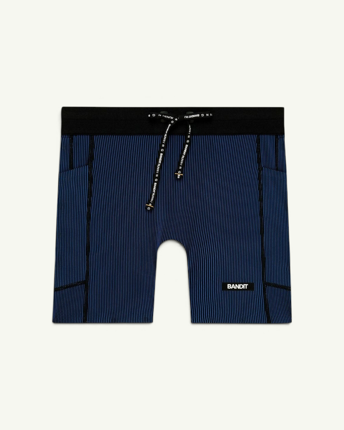 Bandit Women's Striped Cadence 5" Compression Shorts, Black / Bauhaus Blue | Amateur