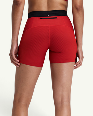 Bandit Women's Striped Cadence 5" Compression Shorts, Oxide Red/Signal Red | Amateur