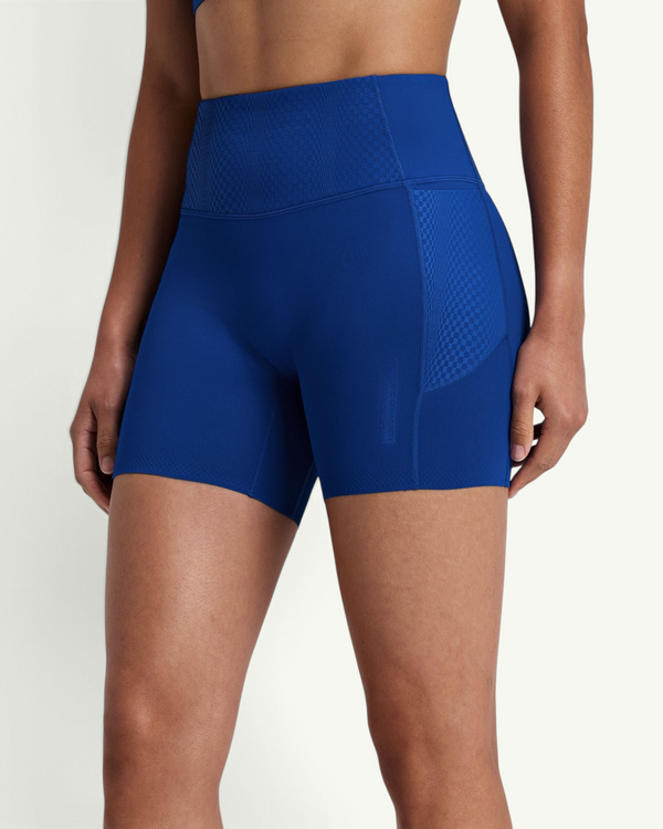Bandit Women's Vanisher Threshold 5" High Waist Compression Shorts, Bauhaus Blue | Amateur